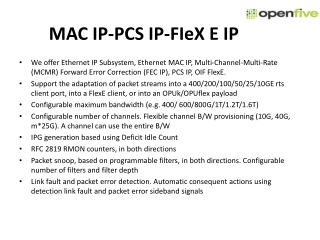 MAC IP-PCS IP-OIF FlexE-FIeX E IP