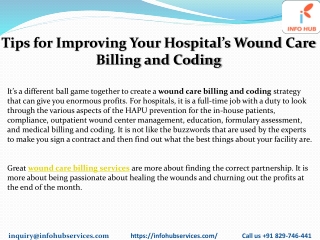 Tips For Improving Your Hospitals Wound Care Billing And Coding