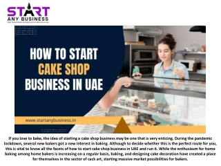 How to Start Cake Shop Business in UAE