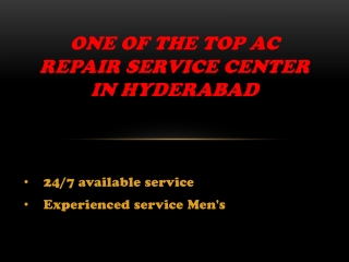 TOP AC SERVICE CENTER IN HYDERABAD