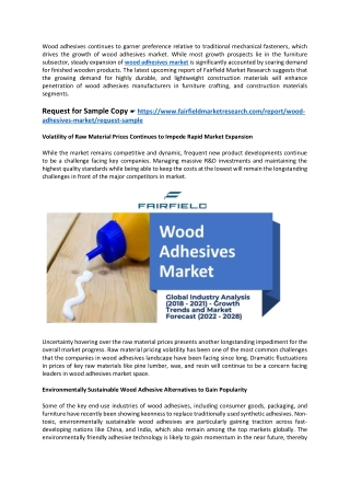 Wood Adhesives Market