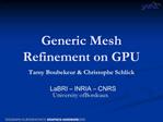 Generic Mesh Refinement on GPU