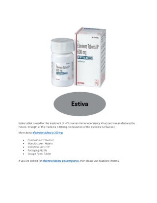 efavirenz tablets ip 600 mg price