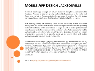 Mobile App Design Jacksonville