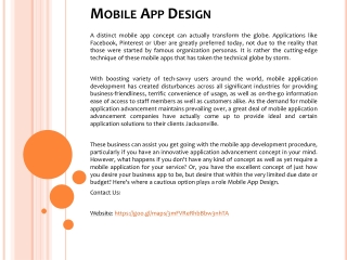 Mobile App Design