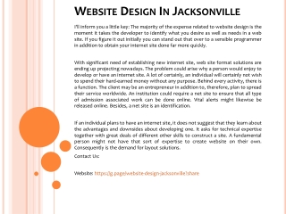 Website Design In Jacksonville
