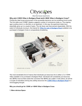 Why pick 3 BHK Villas in Budigere Road and 4 BHK Villas in Budigere Cross_