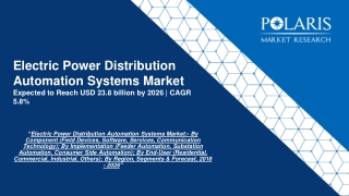 Electric Power Distribution Automation Systems Market