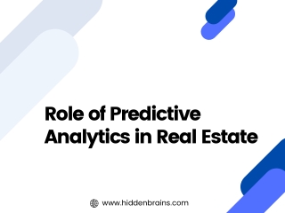Predictive Analytics in Real Estate
