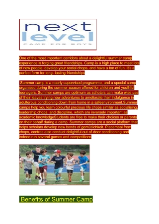 Summer Camps For Boys