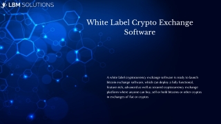 White Label Crypto Exchange Software Development  Company In Mohali