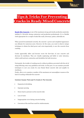 Tips & Tricks For Preventing Cracks in Ready Mixed Concrete