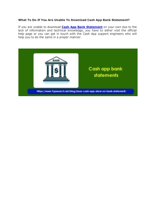 What To Do If You Are Unable To Download Cash App Bank Statement?