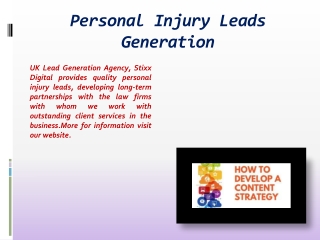 Personal Injury Leads Generation