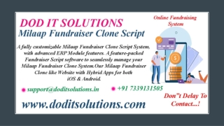 Best Readymade Milaap Fundraiser System - DOD IT SOLUTIONS