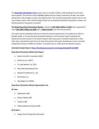 Deep Brain Stimulation Market