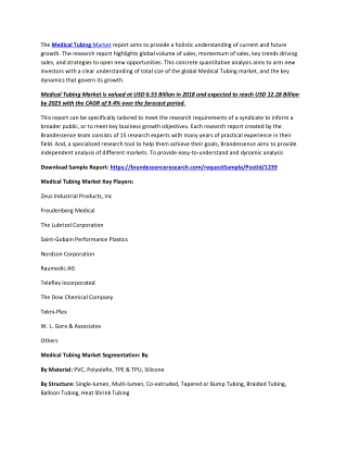 Medical Tubing Market