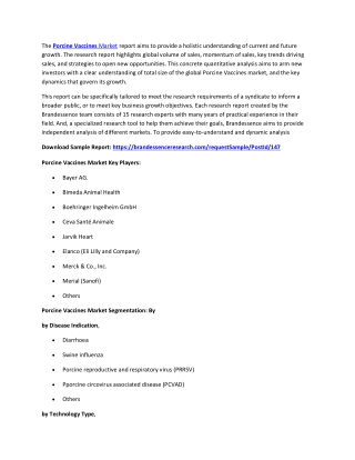 Porcine Vaccines Market