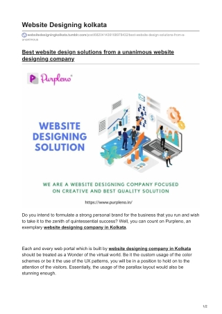 Best website design solutions from a unanimous website designing company