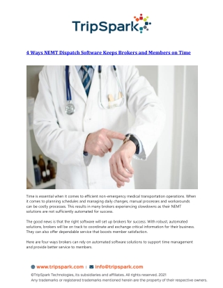 4 Ways NEMT Dispatch Software Keeps Brokers and Members on Time