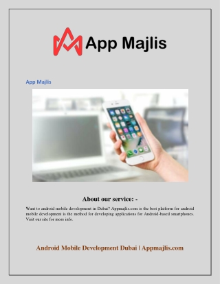 Android Mobile Development Dubai  Appmajlis