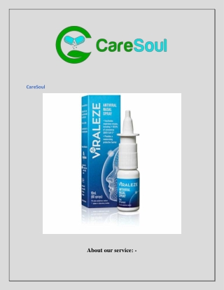 viraleze antiviral nasal spray 10ml  Caresoul.in