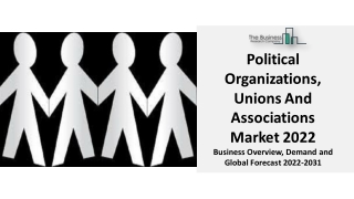 Political Organizations, Unions And Associations Market 2022 Report Predictions