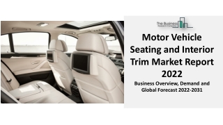 Motor Vehicle Seating and Interior Trim Market Research Depth Study, Analysis