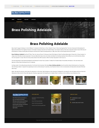 Brass Polishing in Adelaide