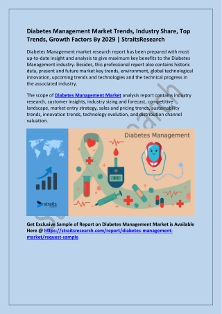 Diabetes Management Market 2022, Growth Factors By 2029 | StraitsResearch