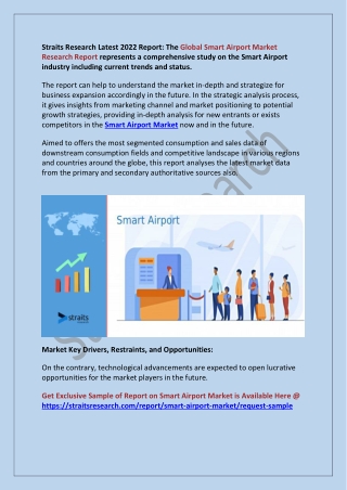 Smart Airport Market Opportunity, Share By 2029 | StraitsResearch