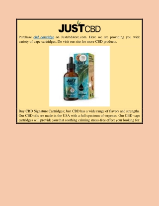 Cbd cartridge | Justcbdstore.com
