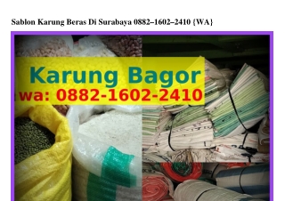 Sablon Karung Beras Di Surabaya Ö88ᒿ-IᏮÖᒿ-ᒿԿIÖ{WA}