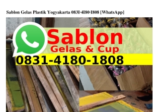 Sablon Gelas Plastik Yogyakarta
