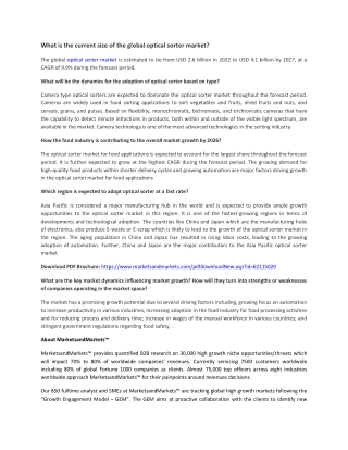 Optical Sorter Market