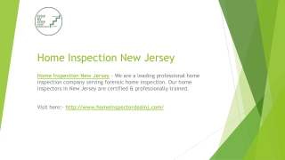 Home Inspection New Jersey
