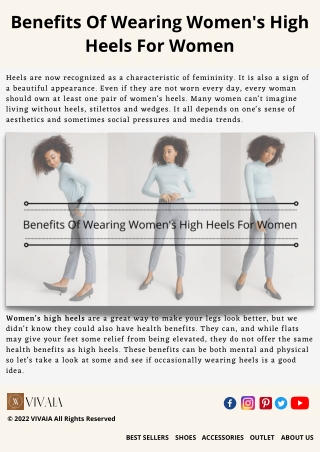 Benefits Of Wearing Women's High Heels For Women