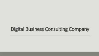 Digital Business Consulting Company