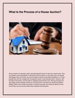 Top Auction House In George Green