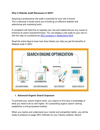 Axes Geeks_ Why is Website Audit Necessary in SEO