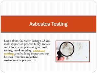 Asbestos Testing