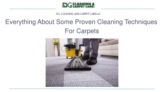 Everything About Some Proven Cleaning Techniques For Carpets