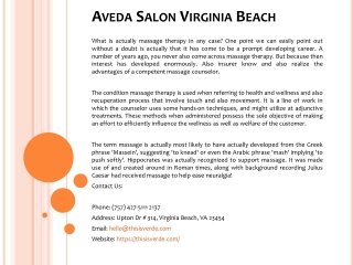Aveda Salon Virginia Beach