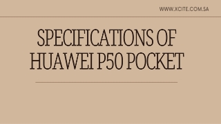Specifications of Huawei P50 Pocket