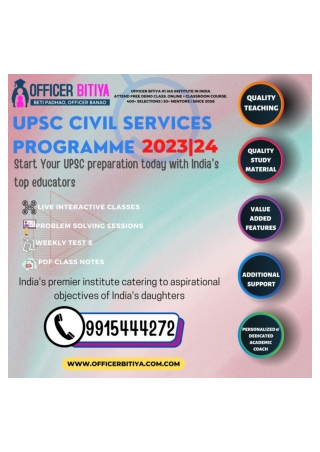 Best IAS Coaching In Chandigarh Officer Bitiya