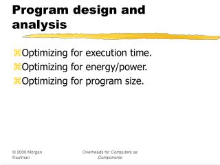 Program design and analysis