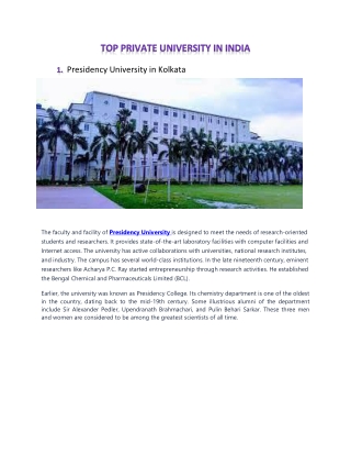 Top private University in india