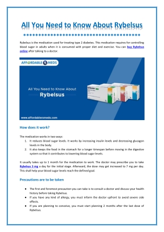 Everything You Need to Know About Rybelsus