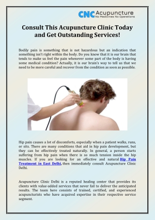 Neck Pain Treatment in East Delhi