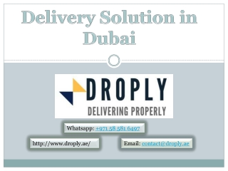 Fastest Flower Delivery Service in Dubai by Droply
